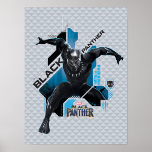 Poster Panthère noire   Graphique de caractères haute tec