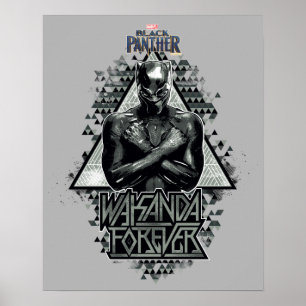 Poster Panthère noire   Graphique "Wakanda Forever"