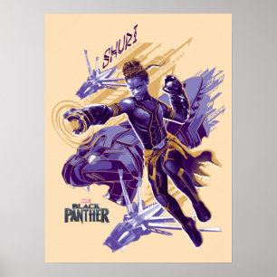 Poster Panthère noire   Shuri Avec Des Dragonflyers
