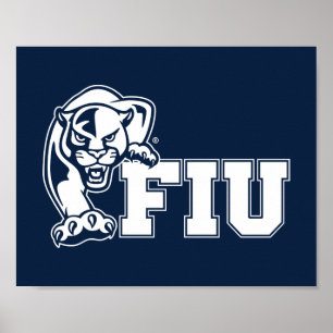 Poster Panthers de la FIU - Logo blanc