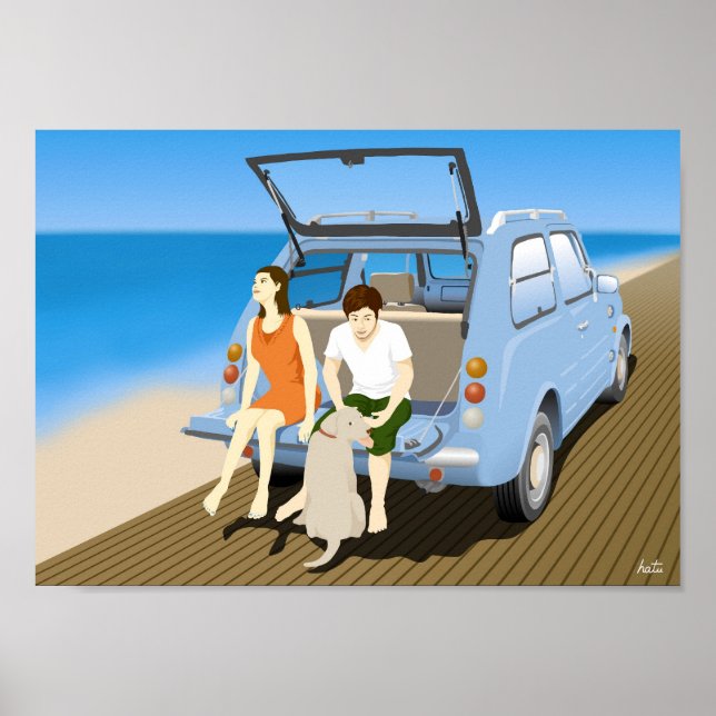 Poster Pao sur la plage (Devant)
