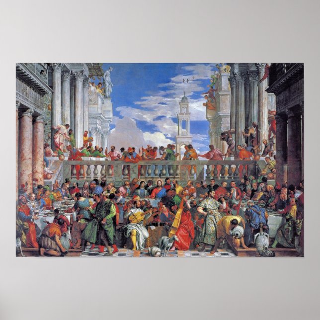Poster Paolo Veronese - Le Mariage à Cana (Devant)