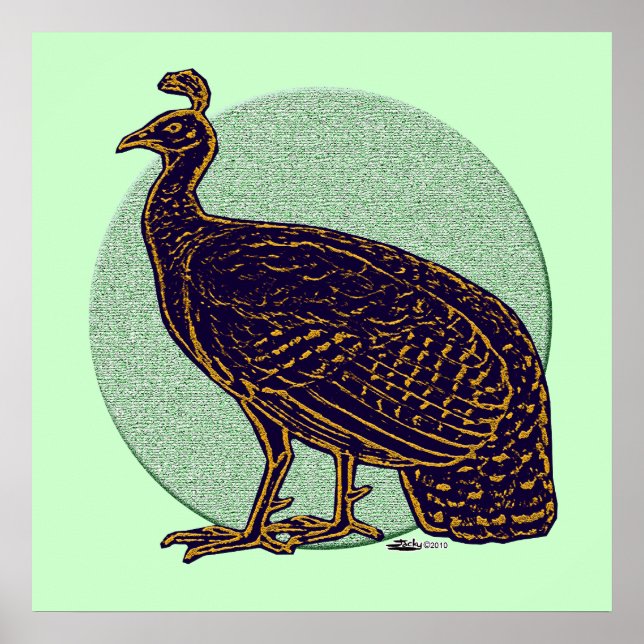 Poster Paon : Le Congo impressionniste Hen (Devant)