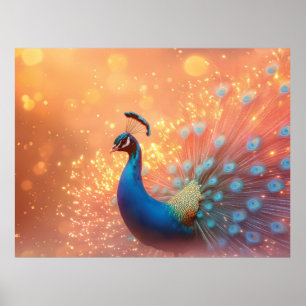 Poster Paon majestueux au plumage vibrant