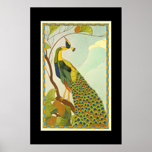 Poster Paon viennois de Nouveau d'art