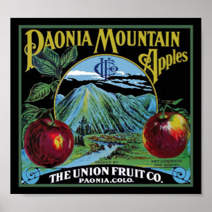 Poster Paonia Moountain Apples Colorado