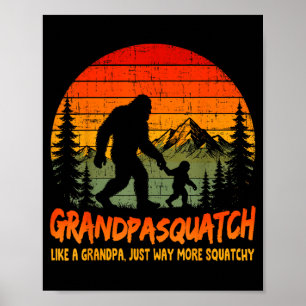 Poster Pap-papy bigfoot retro à la manière d'un papy