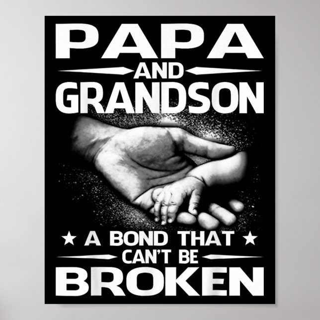 Poster Papa And Grandson A Bond That Can't Be Broken  (Devant)