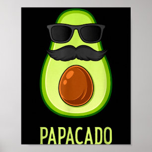 Poster Papa Avocat Papacado Drôle Papa Père Avocat 