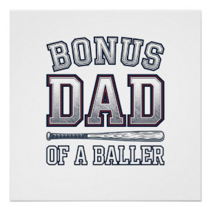 Poster Papa bonus d'un design de t-shirt vintage de sport