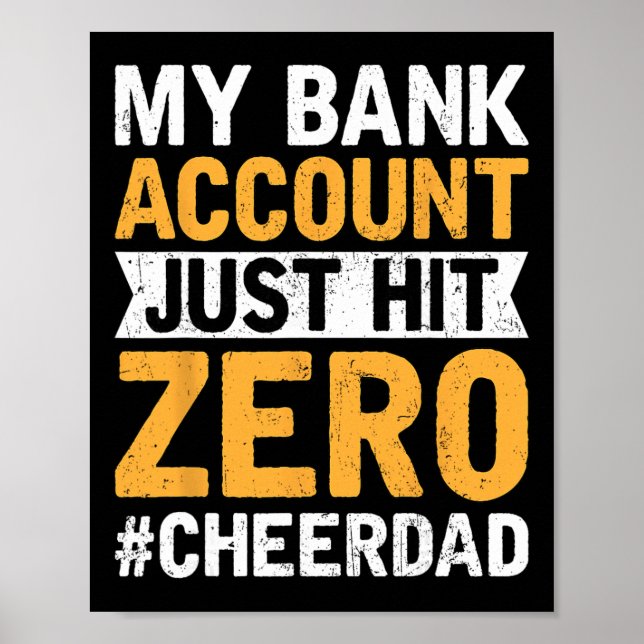 Poster Papa cheer Nk compte zéro cheerleader papa drôle  (Devant)