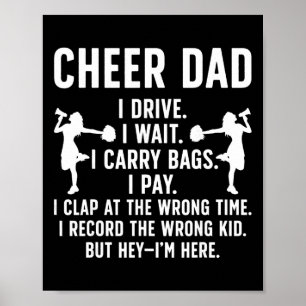 Poster Papa Cheer Papa entraîneur de Cheerleader Père