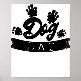 Poster Papa Chien Design Drôle - Idée cadeau pour les pro