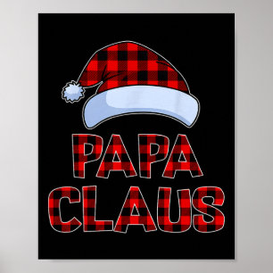 Poster Papa Claus Lumières Noël Pyjama Famille Correspond