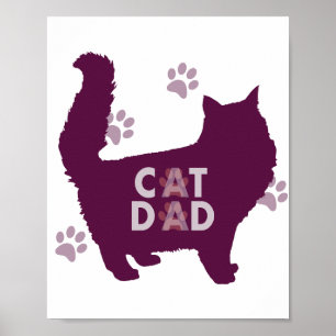 Poster Papa de chat pour les Amoureux de les chats et les