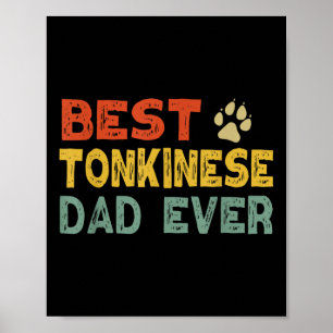 Poster Papa de chat Tonkinais Propriétaire Éleveur Amateu