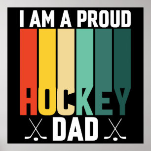 Poster Papa de hockey fier