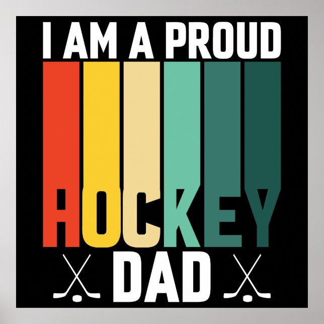 Poster Papa de hockey fier (Devant)