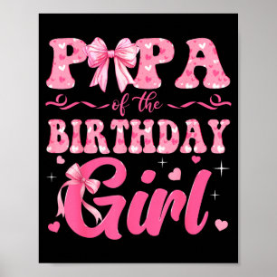 Poster Papa de la fille d'anniversaire Famille Nk Coquett