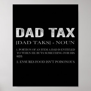 Poster Papa Définition de l'impôt Vêtements Meilleure déf