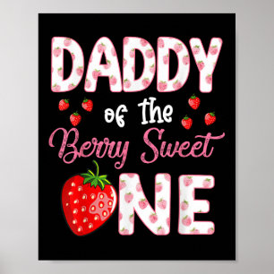 Poster Papa Du Berry Sweet One Strawberry First Birt