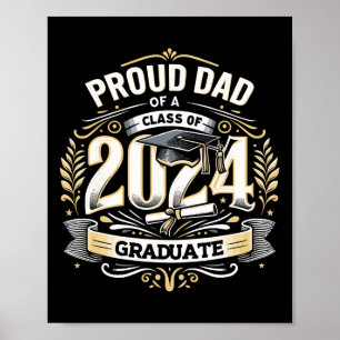 Poster Papa D'Un Cl De 2024 Senior Funny Graduation 24