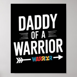 Poster Papa D'Une Famille De Guerriers Papa World Autism