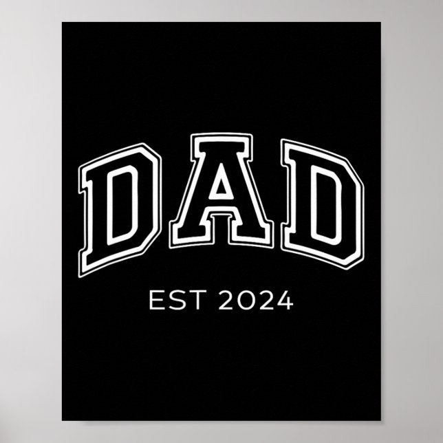 Poster Papa Est. 2024 Papa attend Ba (Devant)