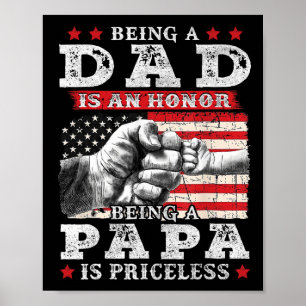 Poster Papa Est Un Honneur Etre Papa Est Un Père Sans Pri