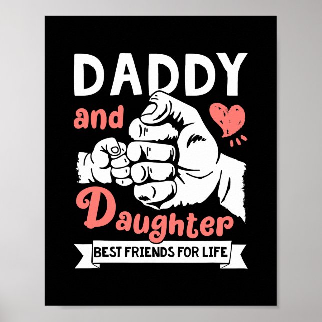 Poster Papa Et Fille Meilleurs Amis Pour Les Pères De La  (Devant)