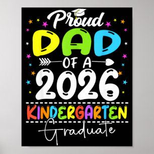 Poster Papa fier d'un diplômé de maternelle de la promoti