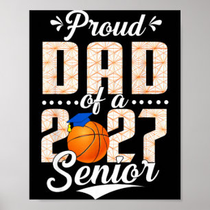 Poster Papa fier d'un senior de basket-ball promotion 202