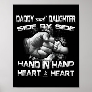 Poster Papa Fille Fist Bump Correspondance père &# ; s Jo