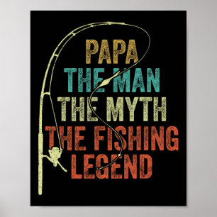 Poster Papa Homme La Légende De La Pêche B Fi