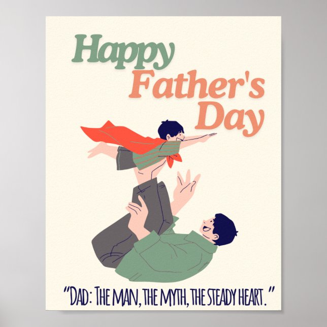 Poster Papa : L'Homme. Le Mythe. La fête des pères du coe (Devant)
