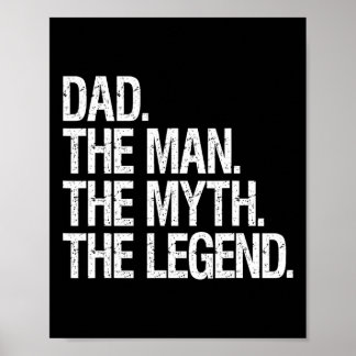 Poster Papa L'Homme Le Mythe La Légende Drôle Pères Cadea