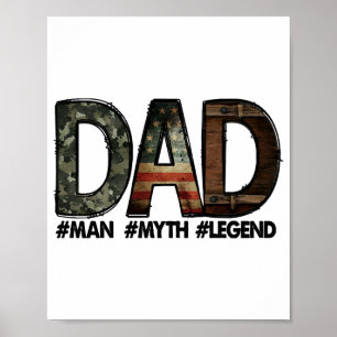 Poster Papa - l'homme le mythe la légende papa; père; gro