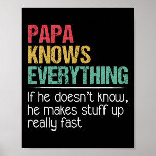 Poster Papa L'Homme Le Mythe L'Influence Byd Il Connaît E