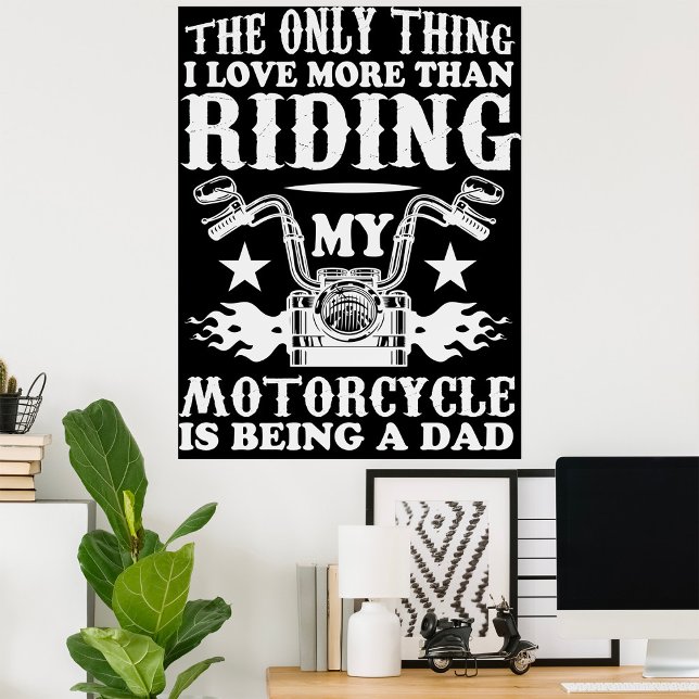 Poster Papa motard biker (Créateur téléchargé)