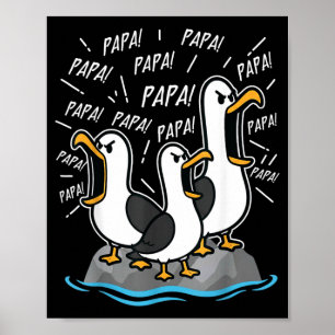 Poster Papa Mouette Drôle Papa Mouettes Fête des Pères Hu
