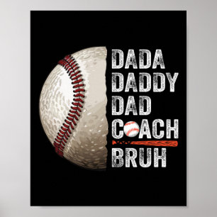 Poster Papa Papa Papa Frère Vintage Bysebyll Coach Drôle 