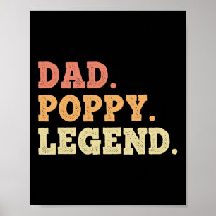 Poster Papa Poppy Légende Retro Vintage Funny Legendaire