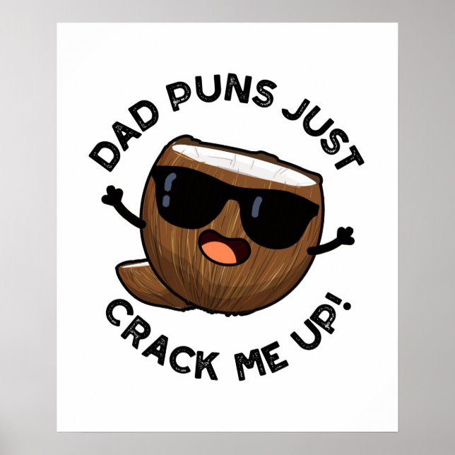 Poster Papa Puns M'Accroche Un Drôle Jeu De Coco (Devant)