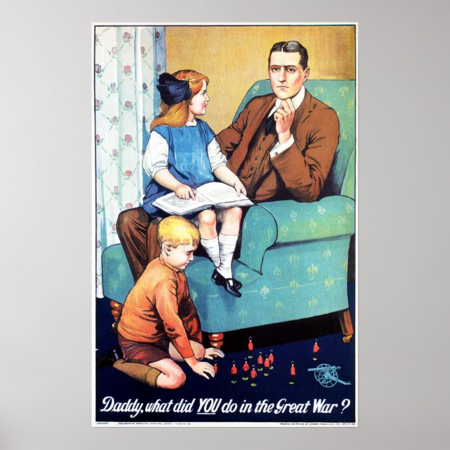 Poster "Papa, Qu'As-Tu Fait Pendant La Grande Guerre ?" G (Devant)