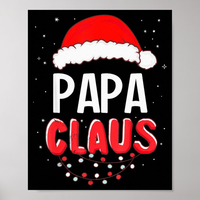 Poster Papa Santa Claus Christmas Matching Costume  (Devant)