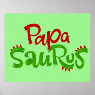 Poster Papa Saurus Graphic