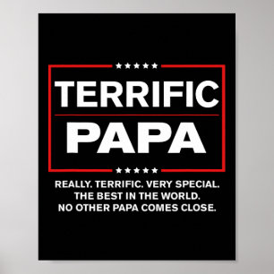 Poster Papa Terrifique - Drôle Donald Trump Best Papa