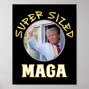 Poster Papa Trump Vance fait des frites 
