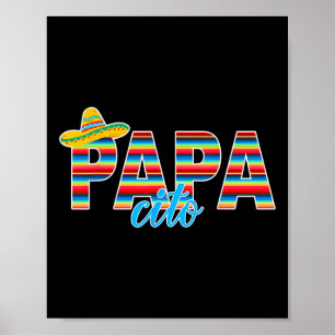 Poster Papacito Serape Mexicaine Sombrero Cinco De Mayo