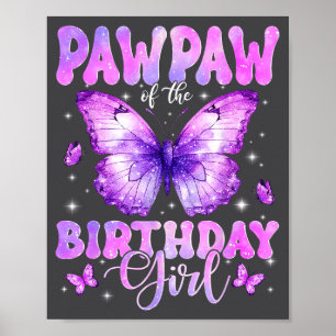 Poster Papapapouille du papillon de la fille d'anniversai